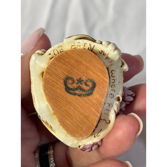 Vtg. Harmony Kingdom 1997 Cat Figurine Trinket Box Figurine Algenon Flower Pot - Picture 6 of 9